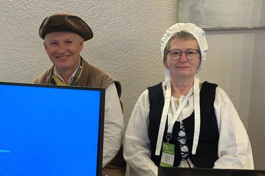Roland Geiger und Irene Mattern von der ASF in Saarbrücken