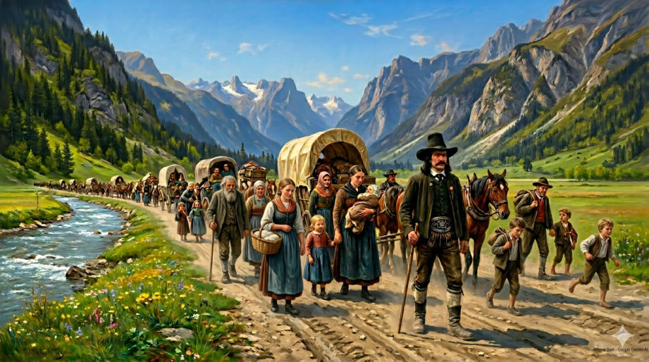 Auszug der Zillertaler Protestanten aus dem Zillertal 1837